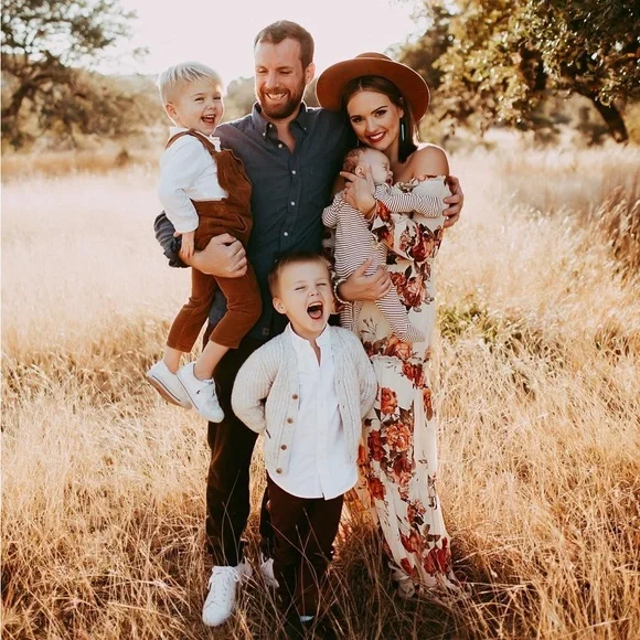 fitted lace wedding dress Family Mommy & Me Red Fall Floral Long Sleeve Maxi Dress by MomyMall main image 0